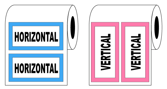 Horizontal and Vertical Label Printing Orientation
