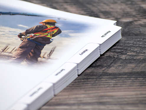 Printed tab dividers