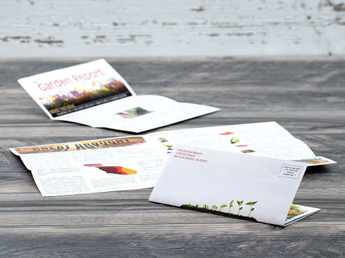 Right Angle Letter Fold Brochure with a Mailing Panel