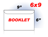 Blank Envelopes: 6 x 9 Bright White - Booklet